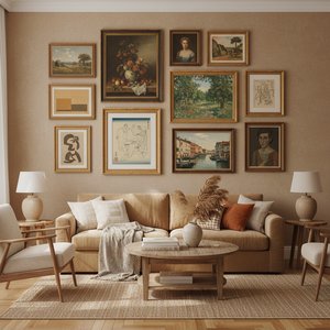 Tan Tones & Timeless Masterpieces: 10 Paintings for Elegant Home Decor