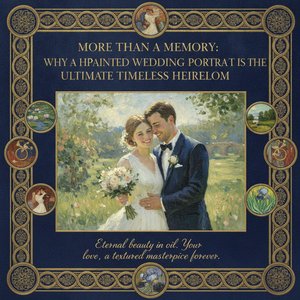 More Than a Memory: Why a Hand-Painted Wedding Portrait is the Ultimate Timeless Heirloom