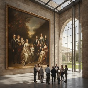 The Architecture of Connection: Commissioning Grand-Scale Custom Oil Group Portraits for Family Legacies