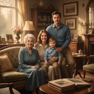 Ecos de la Ancestralidad: Retratos Familiares a Través de la Historia