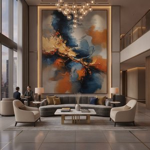 Abstractie op Maat: Kleur, Vorm en Schaal voor een Unieke Hotelbeleving