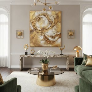 Golden Glow: How to Use Metallic Gold Artworks to Elevate Your Home Decor with Timeless Luxury