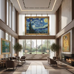 Iconic Paintings for Hotel Lobbies: Elevate Your Space with Master Art |