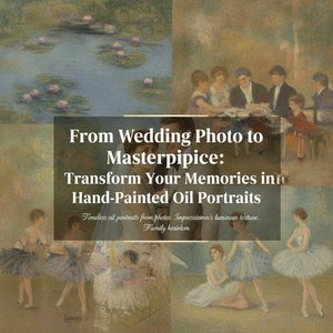 From Wedding Photo to Masterpiece: Transform Your Memories into Hand-Painted Oil Portraits