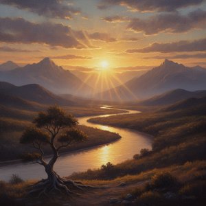 Golden Hour Magic: Capturing the Ethereal Beauty of Sunset Landscapes in Fine Art