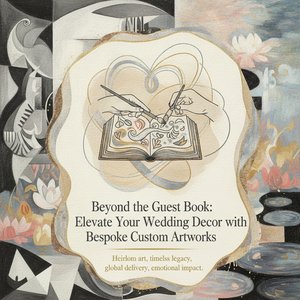 Beyond Guest Books: Elevating Wedding Decor with Bespoke Hand-Painted Art Masterpieces