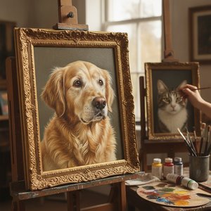 Capture Their Soul: Bespoke High-Realism Oil Pet Portraits by Master Artists