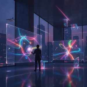 Sueños de Neón: Transforma tus Fotos en Obras Maestras al Óleo con Estilo Holográfico y Legado Eterno