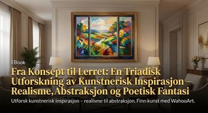 Fra Konsept til Lerret: En Triadisk Utforskning av Kunstnerisk Inspirasjon – Realisme, Abstraksjon og Poetisk Fantasi