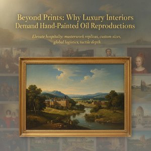 Beyond Prints: Why Luxury Interiors Demand Hand-Painted Oil Reproductions