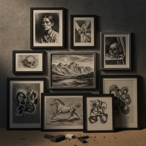 Top 10 Capodopere Pictate în Tonuri de Cărbune: Artă și Decorațiuni Rafinate | Mus3ums.ro