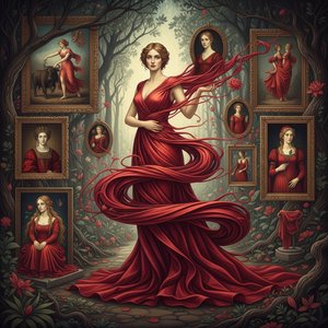 Crimson Threads of Narrative: Exploring Symbolism & Representation in Artworks Featuring the Red Dress