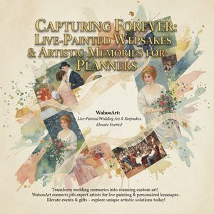 Émerveillez vos invités : des souvenirs de mariage peints en direct, un cadeau artistique unique.