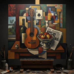 Cubist Still Life: Redefining Reality Through Fragmented Forms and Geometric Abstraction