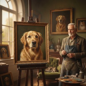 Capture Their Soul: The Art of Bespoke High-Realism Oil Pet Portraits by Master Artists