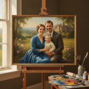 Transformez vos souvenirs en héritage : l'art éternel du portrait à l'huile personnalisé pour votre famille