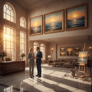 Sunrise Artworks: Premium Hand-Painted Reproductions for Luxury Hotels and Corporate Spaces