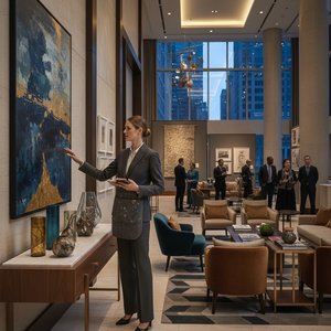 The Curator's Manifesto: Elevating Hospitality Interiors Through Bespoke Decorative Art and Masterful Curation