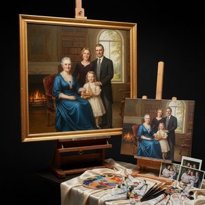 Timeless Family Portraiture: Transforming Precious Memories into Masterpiece Oil Paintings