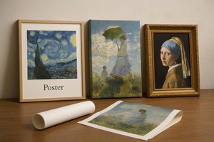 F.A.Q.: Plakatprints – Holdbarhed, sammenligning med lærredstryk og tilgængelige størrelser