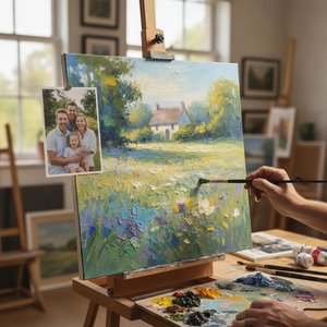 L'Art de l'Éternité : Transformez vos Souvenirs en Chefs-d'œuvre Impressionnistes Peints à la Main