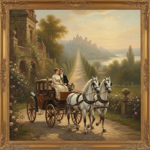 Timeless Elegance: A Visual Journey Through the Romance of Horse Carriage Artworks