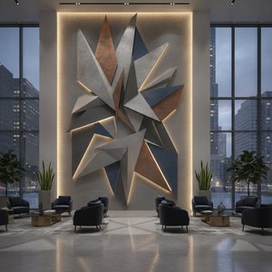 Neo-Abstract Art Trend Forecast: High-Impact Geometric Compositions for Contemporary Commercial Interiors