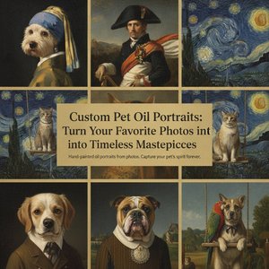 Custom Pet Oil Portraits: Turn Your Favorite Photos into Timeless Masterpieces