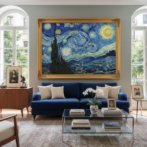 The Curated Living Room: Elevating Interiors with Iconic Masterpiece Reproductions