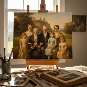 Timeless Family Portraits: Transforming Precious Memories into Bespoke Oil Masterpieces