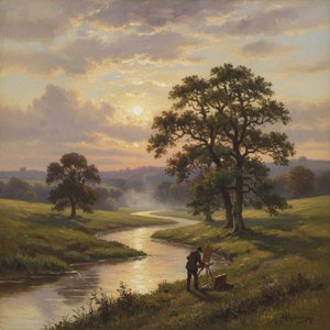 Alfred East: Pioneering Plein Air & Evoking Atmospheric Landscapes