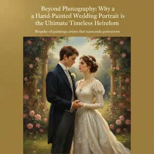 Beyond Photography: Why a Hand-Painted Wedding Portrait is the Ultimate Timeless Heirloom