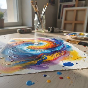 The Magic of Acrylic on Paper: Capturing Light and Color with Modern Vibrancy