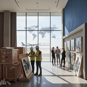 Globaler Versand in 3/4 Wochen – Framed in 4, Unframed in 3 statt 5: Schnelle, hochwertige Kunstlieferung für Hotel‑Designer via Mus3ums