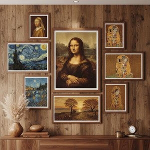 Walnut Hues & Masterpieces: 10 Famous Paintings for Elegant Home Decor
