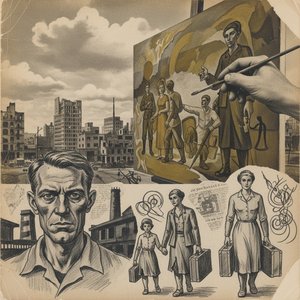 Échos d'une Décennie : L'Art des Années 40 et les Réflexions Sociopolitiques