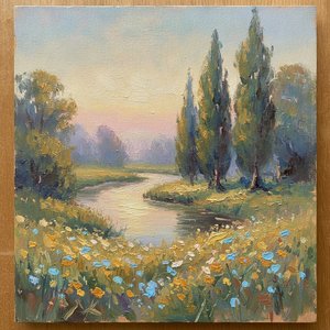 The Timeless Charm of Oil on Board: Reimagining Texture and Light through the Impressionist Lens