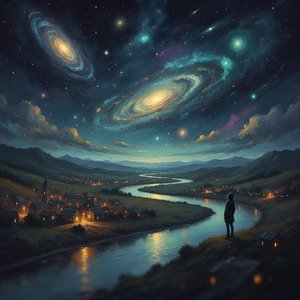 Celestial Dreams: Capturing the Cosmic Magic and Emotional Depth of Impressionist Nightscapes