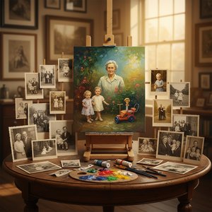 From Scattered Memories to Timeless Masterpieces: Transform Your Family Photos into Bespoke Oil Paintings with Mus3ums