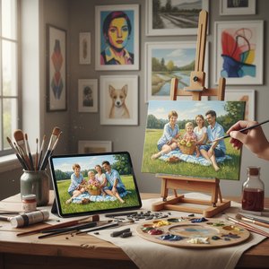 Transformando Memórias em Arte: Crie Retratos Personalizados com a