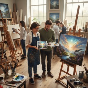 Más Allá de la Reproducción: Personalización Artística y Aprobación del Boceto en Pintura al Óleo Hecha a Mano