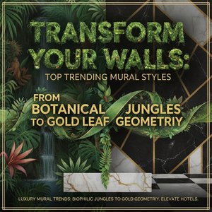 Transform Your Walls: Top Trending Mural Styles from Botanical Jungles to Gold Leaf Geometry