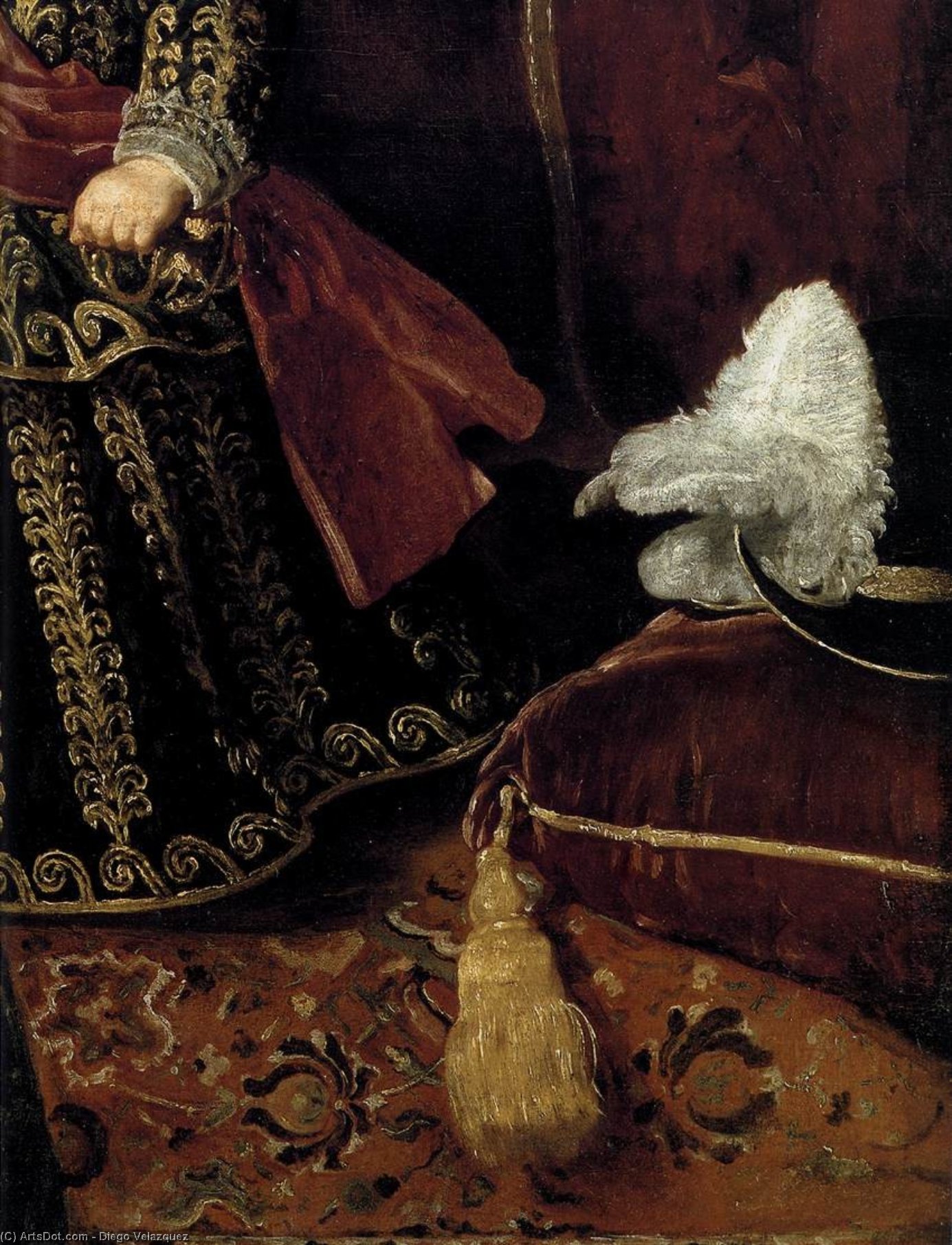 Prince Baltasar Carlos With A Dwarf (detail) — Diego Velázquez, Oil On Canvas, Baroque
