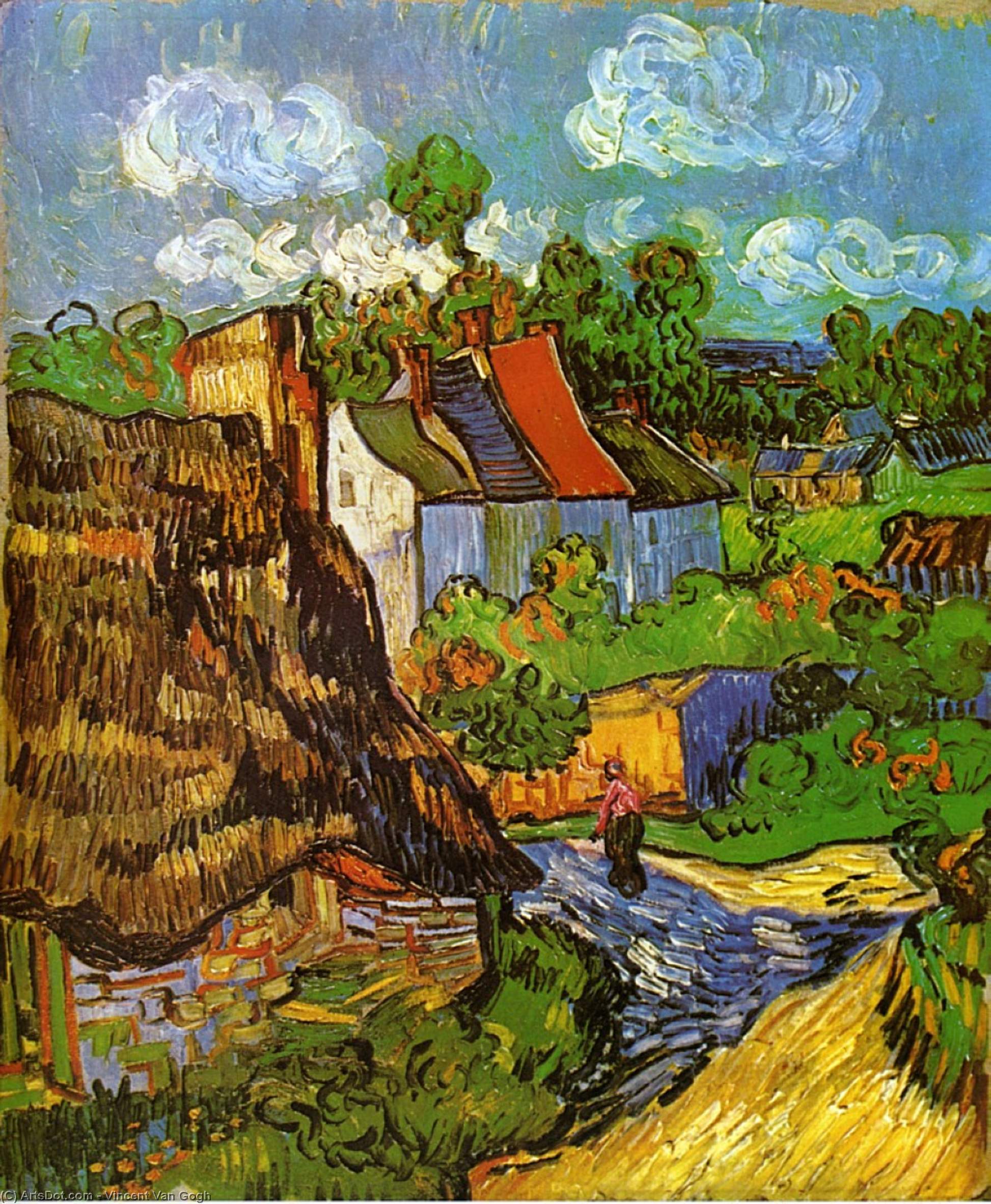 Houses In Auvers 2 — Vincent Willem Van Gogh, Oil On Canvas, Post-impressionism