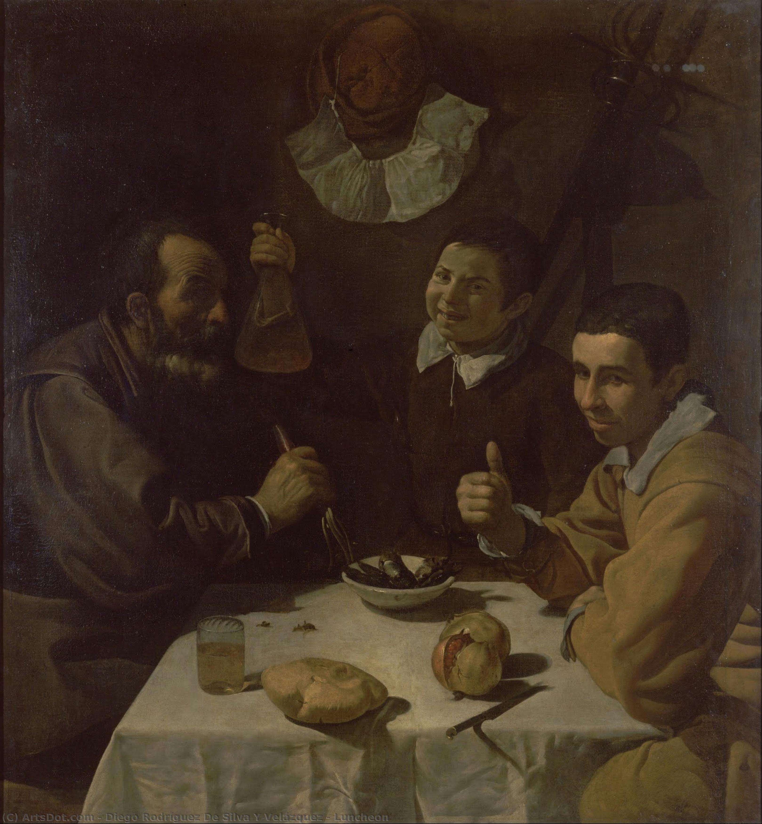 Luncheon — Diego Velázquez, Oil On Canvas, Baroque Realism