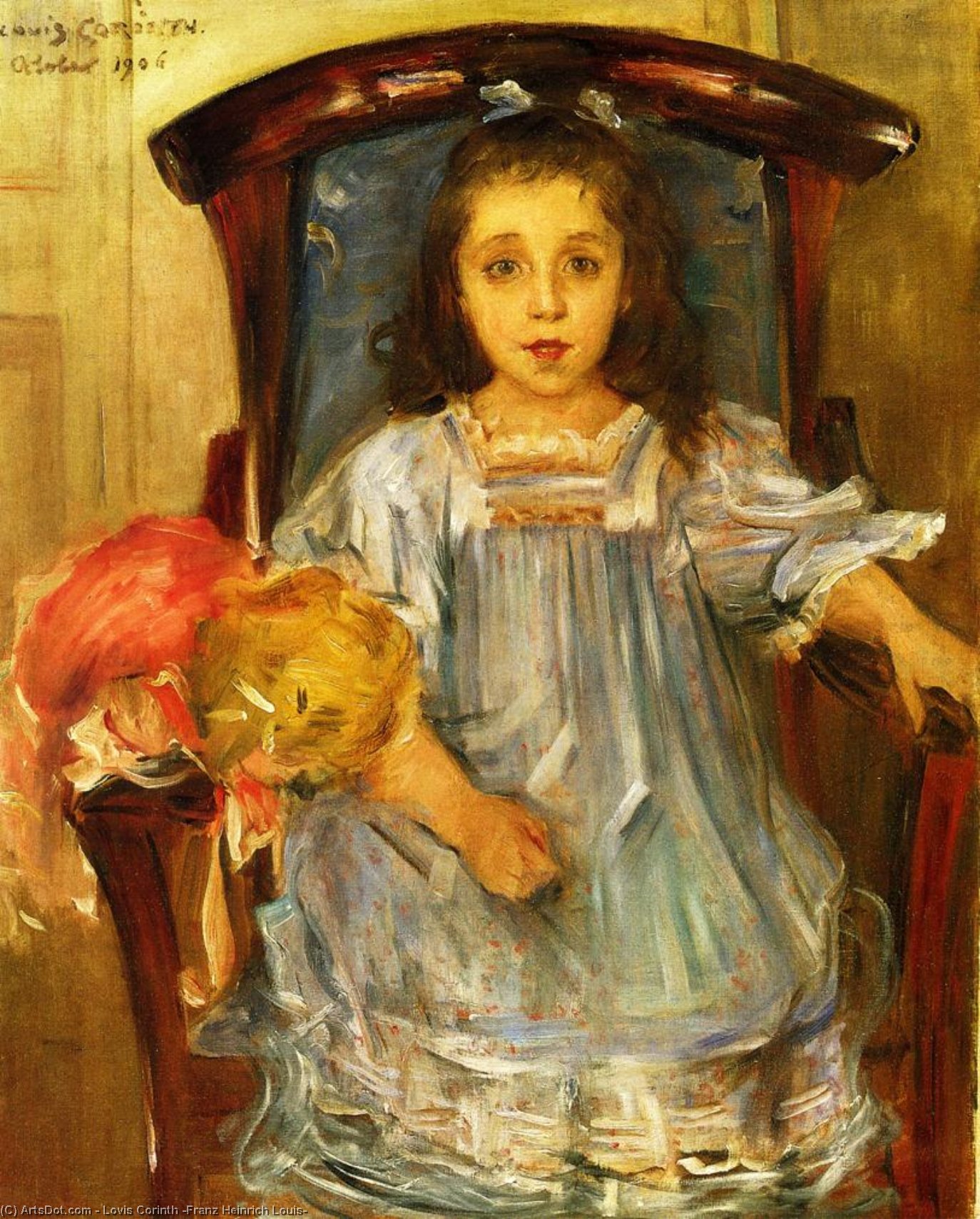 Portrait Of Sophie Cassirer — Lovis Corinth, Acrylic, Expressionism