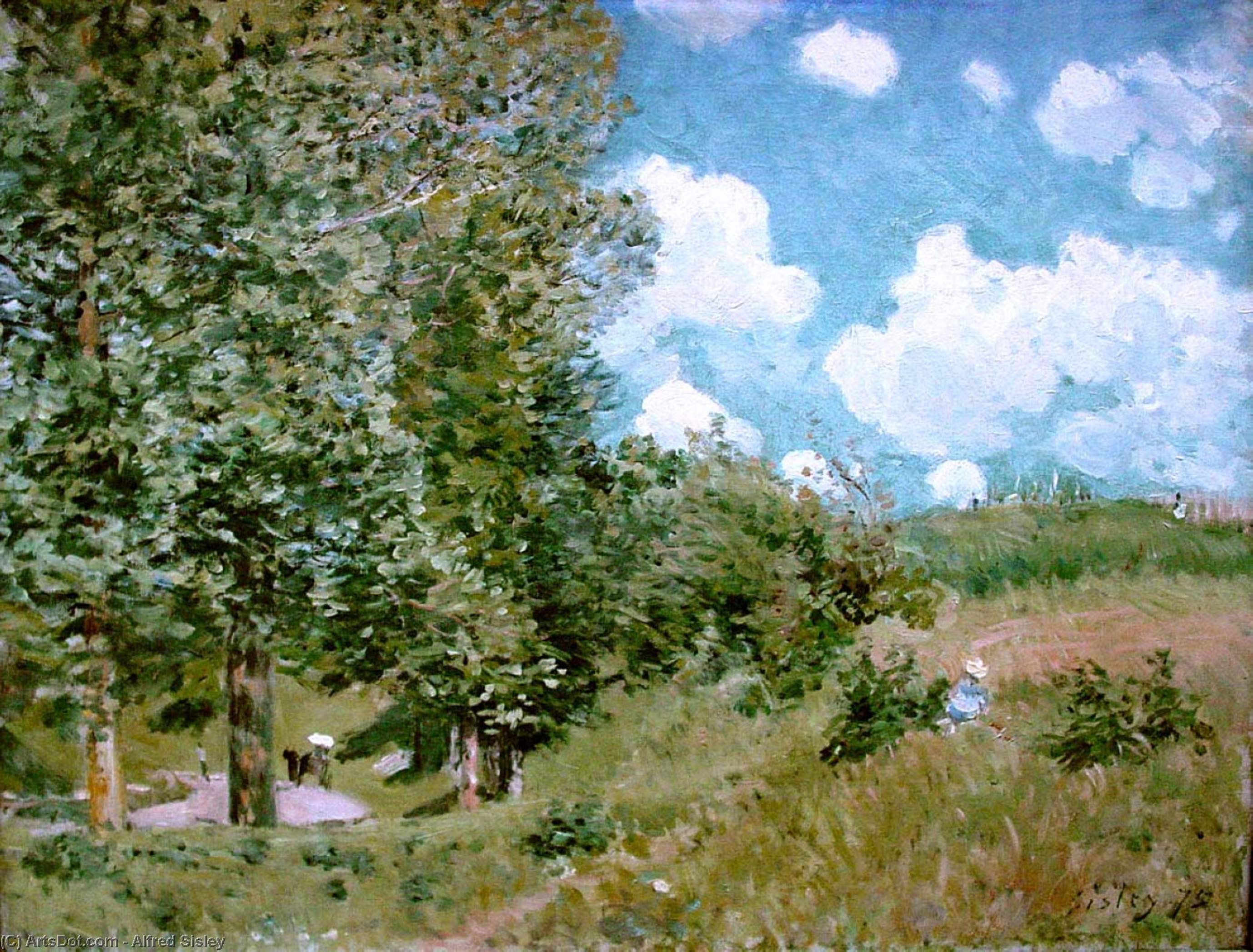 Road From Versailles To Saint Germain — Alfred Sisley, Oil On Canvas, Impressionist Landscape