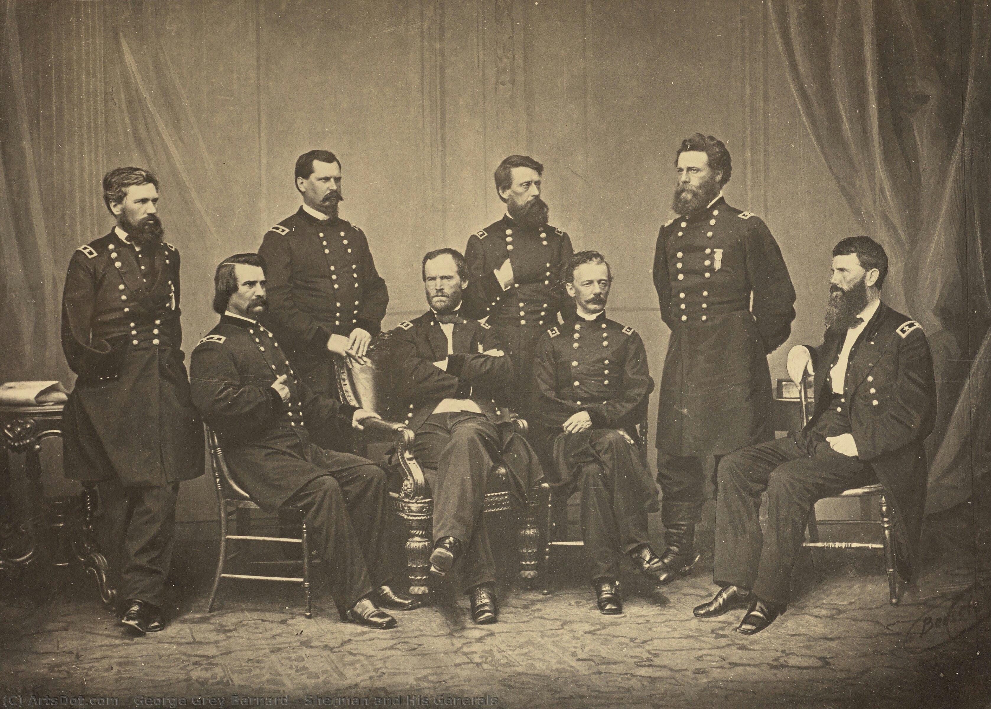 Sherman And His Generals — George Grey Barnard, Black And White Photography, Contemporary Realism