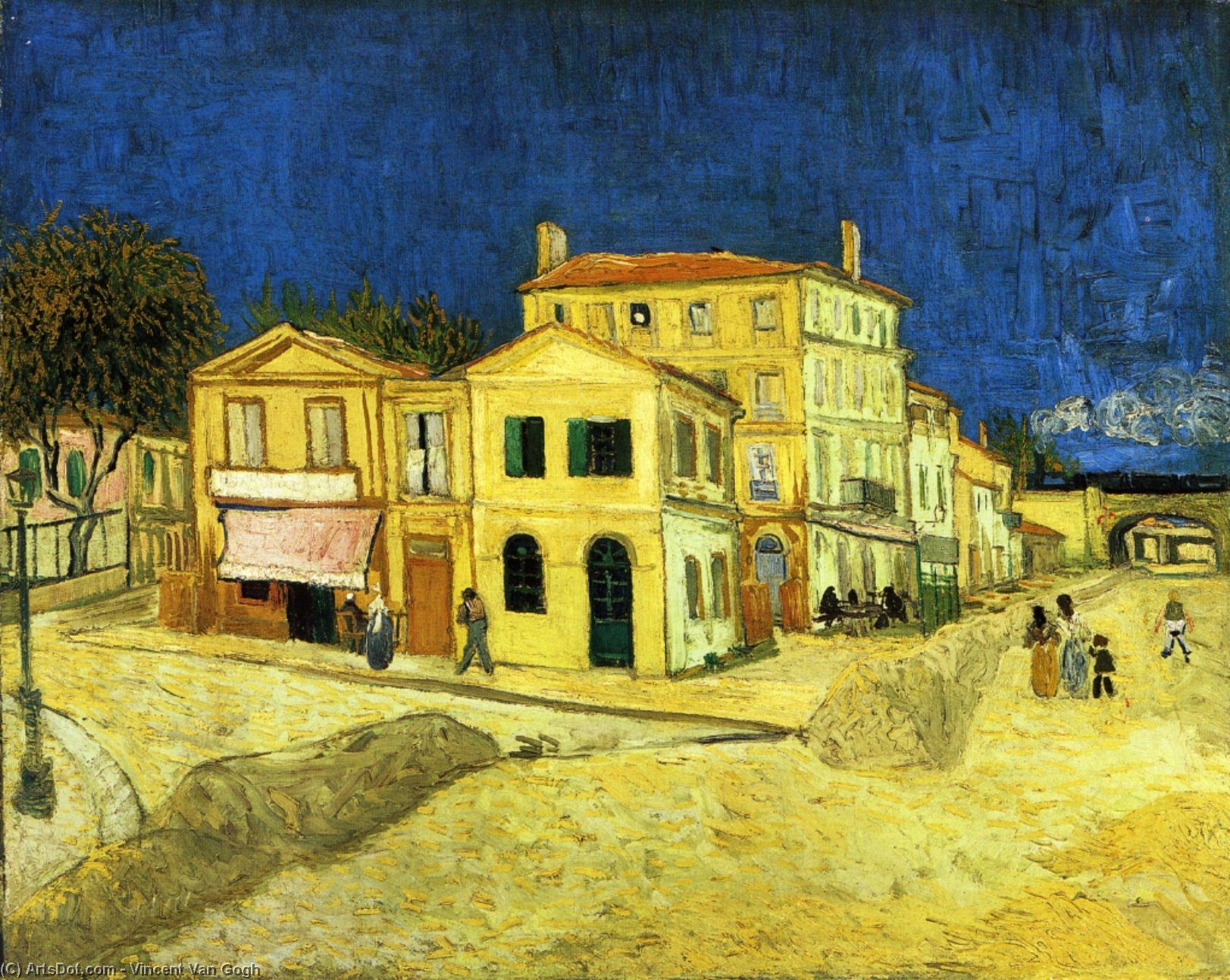 The Street, The Yellow House — Vincent Willem Van Gogh, Oil On Canvas, Post-impressionism