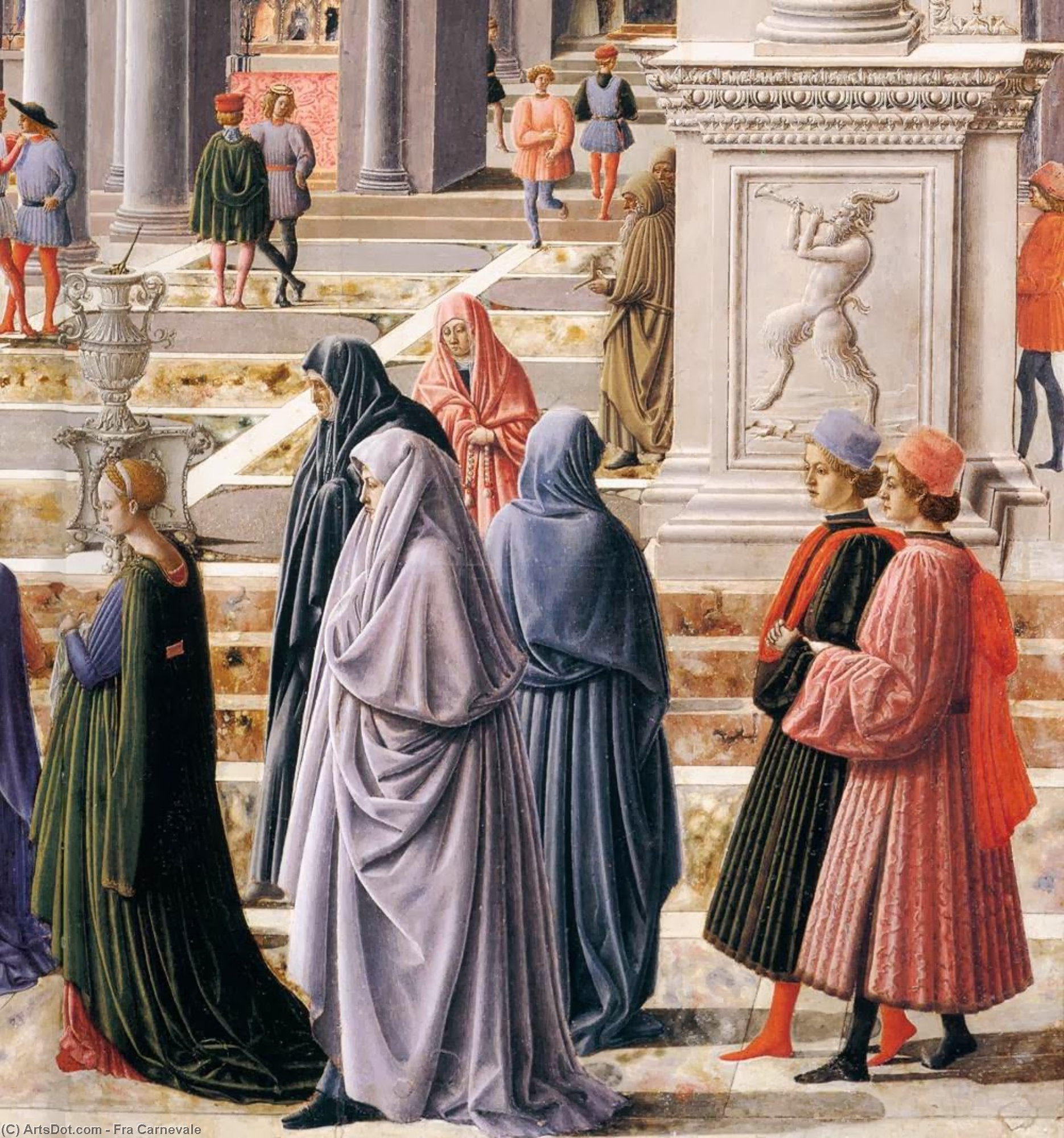 The Presentation Of The Virgin In The Temple (detail) — Fra Carnevale, Oil On Canvas, Early Renaissance